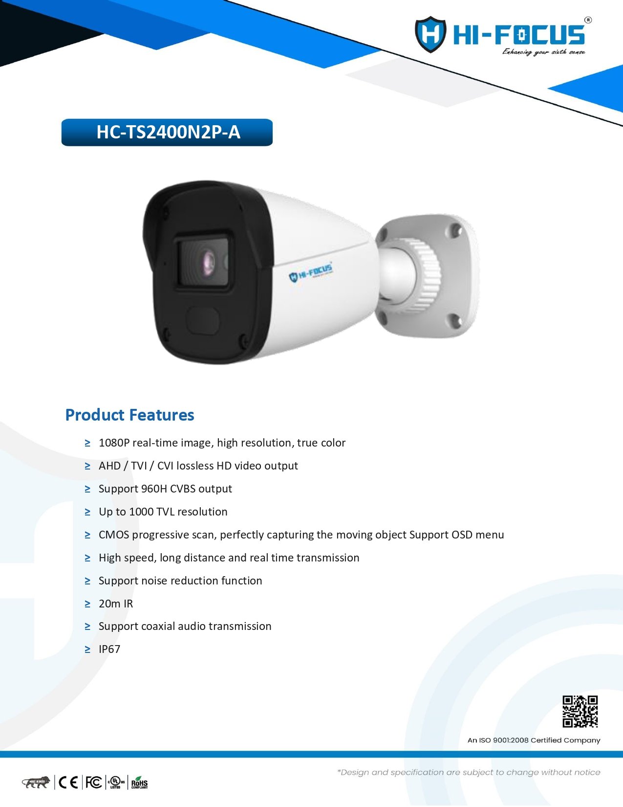 HiFocus_2.4MPBulletHDCamera_HC-TS2400N2P-A_page-0001 HH - Image 1