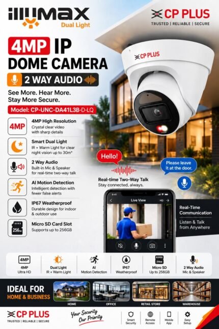 4MP IP DOME COLOR+2WAY ADUIO